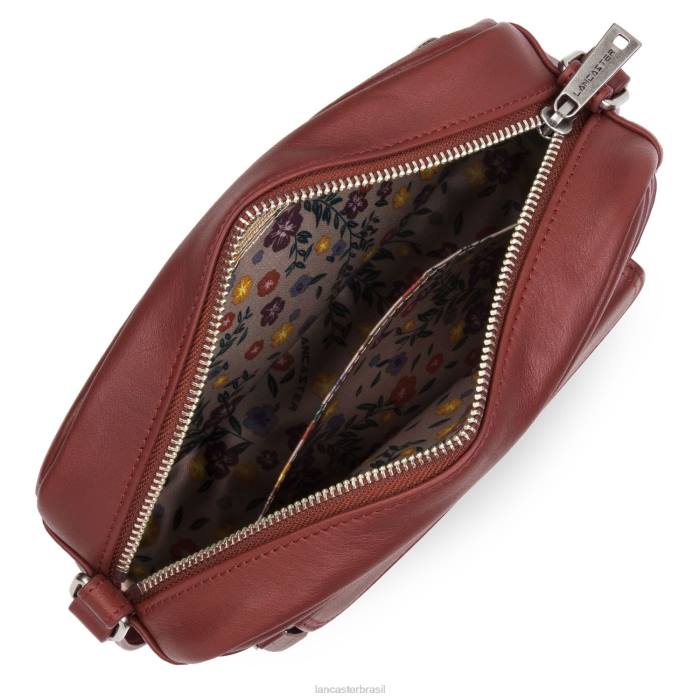 mulheres Lancaster Paris Bordéus bolsa crossbody macia vintage RBF42274