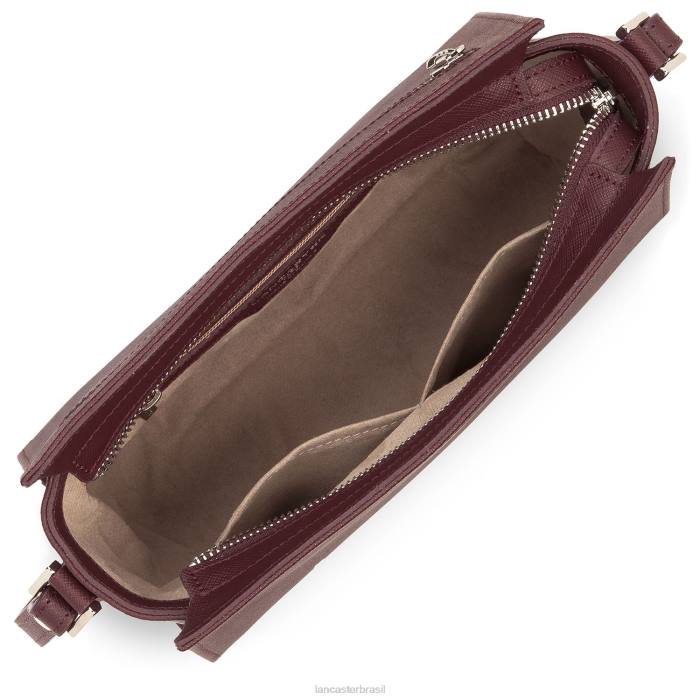 mulheres Lancaster Paris Bordéus bolsa crossbody saffiano intemporel RBF4805