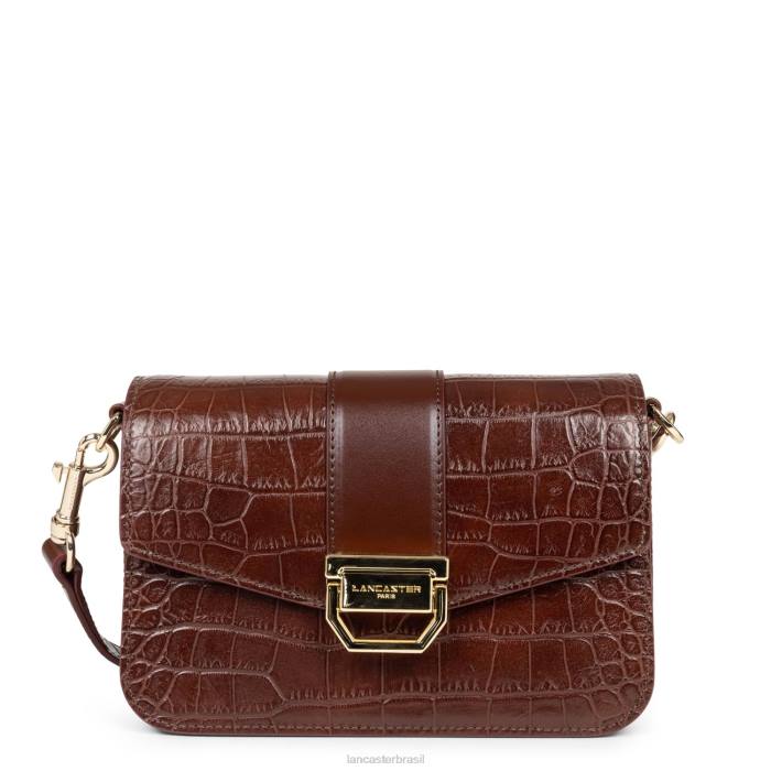 mulheres Lancaster Paris Chataigne bolsa crossbody pequena valor exótico RBF41301