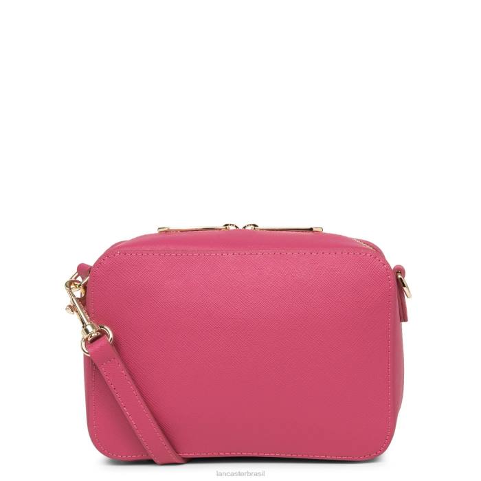 mulheres Lancaster Paris Fuxia bolsa crossbody assinatura saffiano RBF42106
