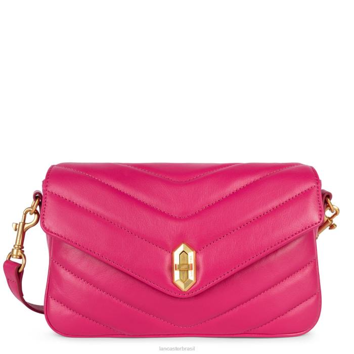 mulheres Lancaster Paris Fuxia bolsa crossbody matelassê macio RBF42406