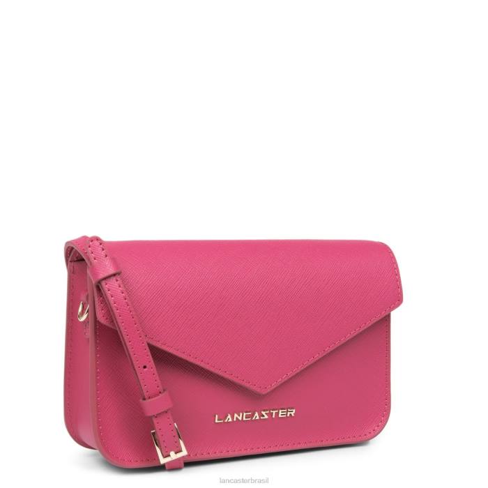 mulheres Lancaster Paris Fuxia bolsa crossbody pequena assinatura saffiano RBF4106