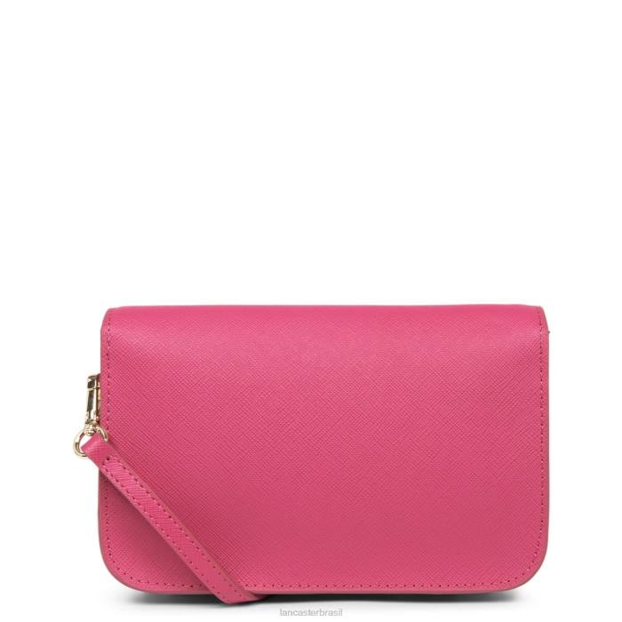 mulheres Lancaster Paris Fuxia bolsa crossbody pequena assinatura saffiano RBF4106