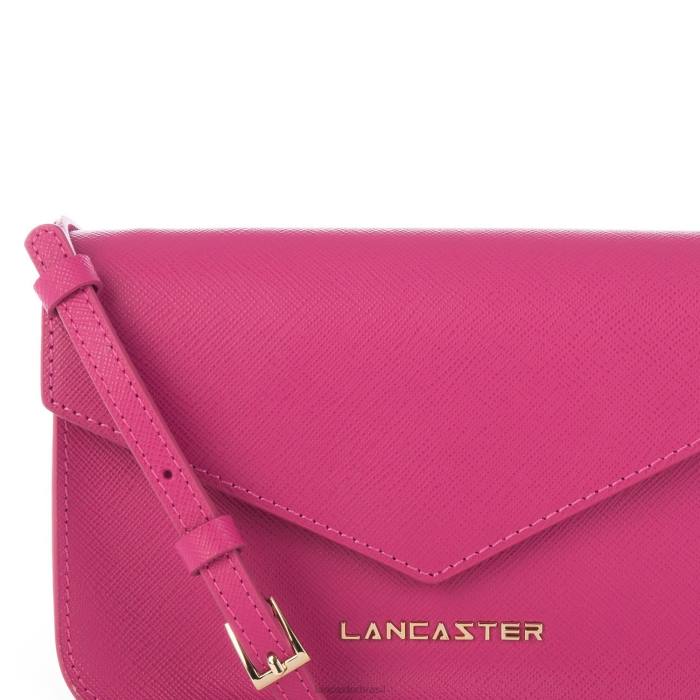 mulheres Lancaster Paris Fuxia bolsa crossbody pequena assinatura saffiano RBF4106