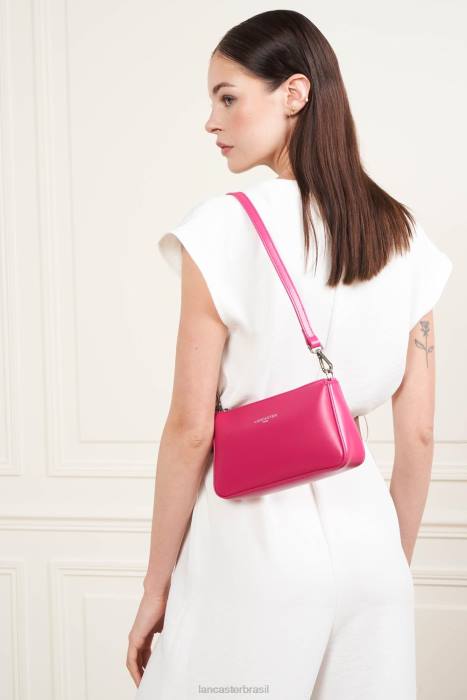 mulheres Lancaster Paris Fuxia bolsa crossbody pequena suave mesmo RBF41641