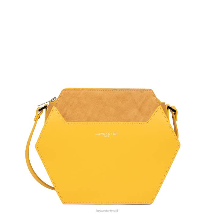 mulheres Lancaster Paris amarelo m bolsa crossbody lisa ruche RBF42216