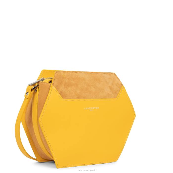 mulheres Lancaster Paris amarelo m bolsa crossbody lisa ruche RBF42216