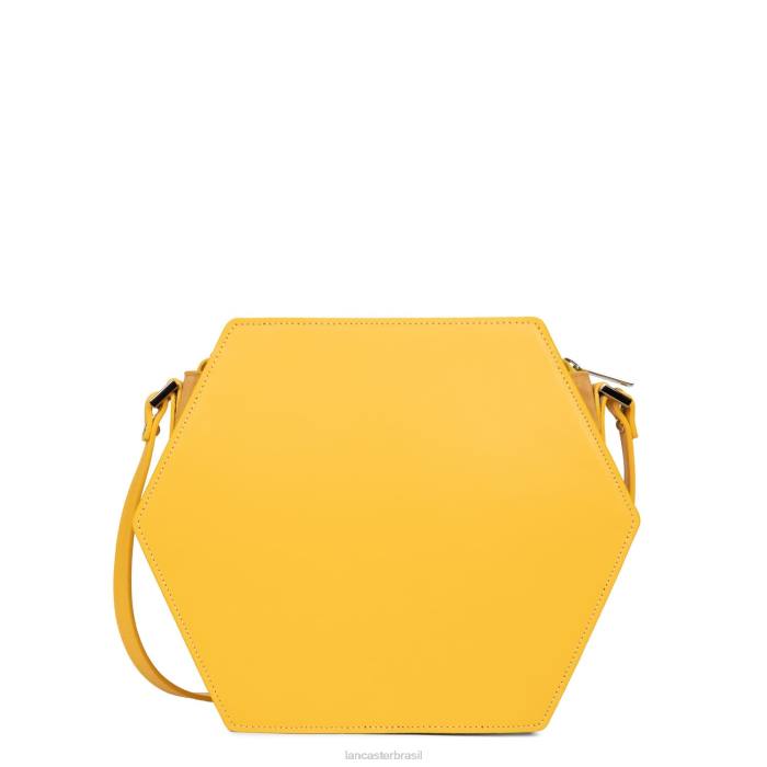 mulheres Lancaster Paris amarelo m bolsa crossbody lisa ruche RBF42216
