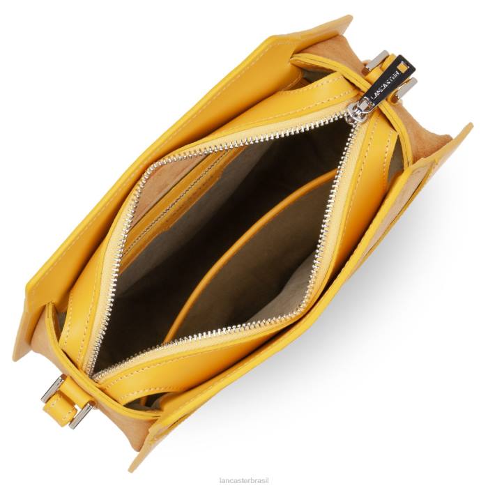 mulheres Lancaster Paris amarelo m bolsa crossbody lisa ruche RBF42216