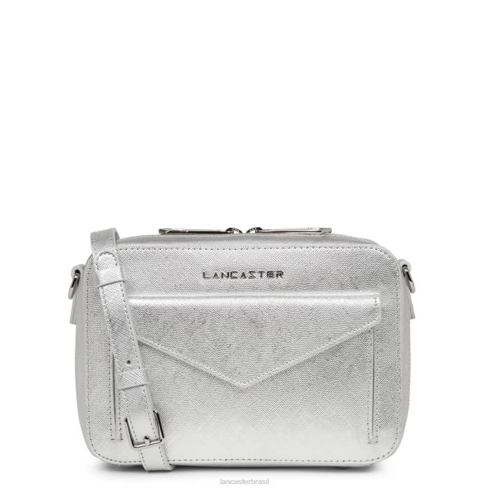 mulheres Lancaster Paris argento bolsa crossbody assinatura saffiano RBF42105