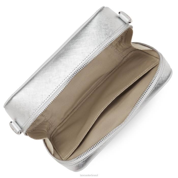 mulheres Lancaster Paris argento bolsa crossbody assinatura saffiano RBF42105