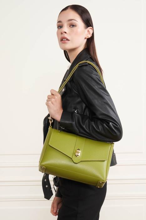 mulheres Lancaster Paris azeitona em aipo m bolsa crossbody foulonne dupla RBF41455