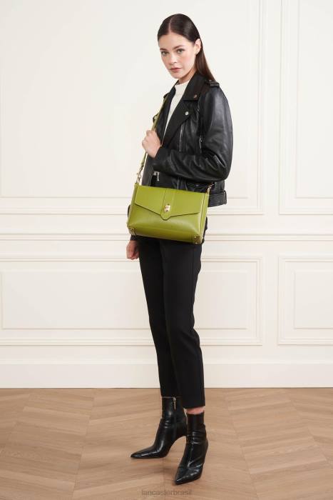 mulheres Lancaster Paris azeitona em aipo m bolsa crossbody foulonne dupla RBF41455