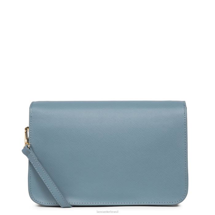 mulheres Lancaster Paris azul ardoise bolsa crossbody assinatura saffiano RBF42119