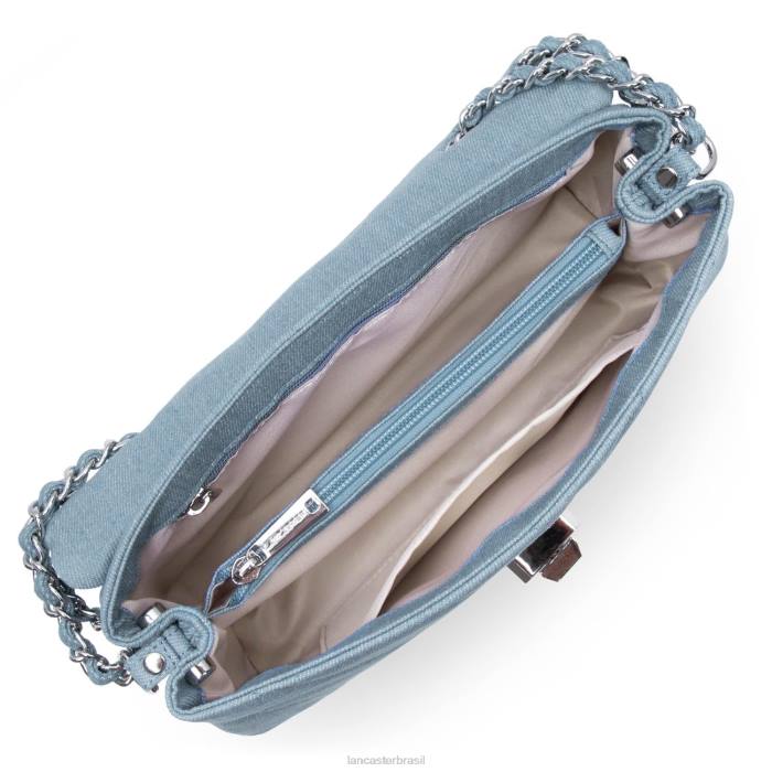 mulheres Lancaster Paris azul bolsa crossbody jeans matelassê RBF41968