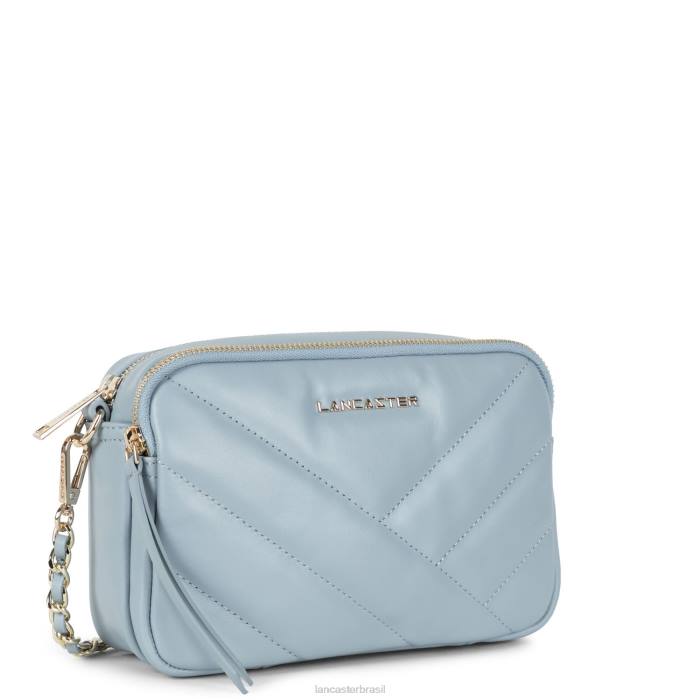 mulheres Lancaster Paris azul cendre bolsa crossbody matelassê macio RBF41593