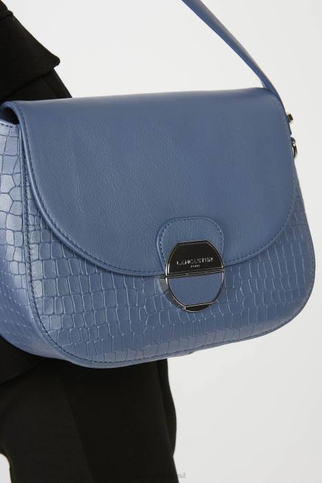 mulheres Lancaster Paris azul croco bolsa tiracolo pia RBF41768