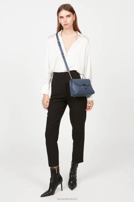 mulheres Lancaster Paris azul croco bolsa tiracolo pia RBF4570