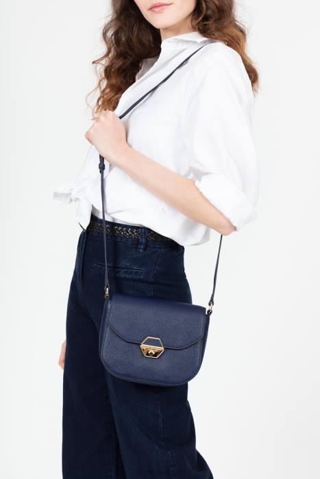 mulheres Lancaster Paris azul fonce bolsa tiracolo delphino RBF4530