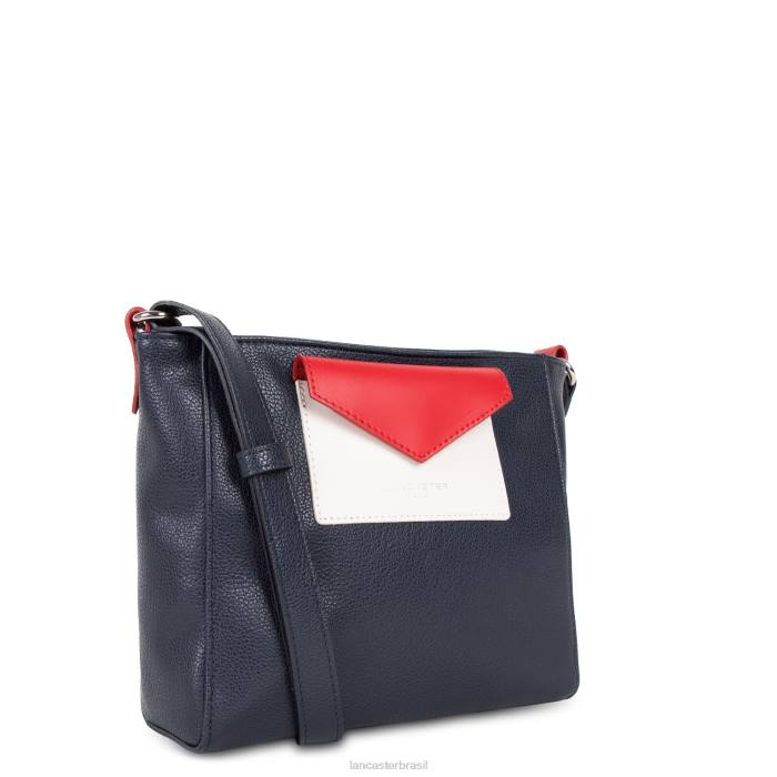 mulheres Lancaster Paris azul fonce-cru-rouge bolsa crossbody maia RBF41883