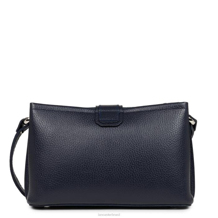 mulheres Lancaster Paris azul fonce-in-argent bolsa crossbody foulonne dupla RBF41505