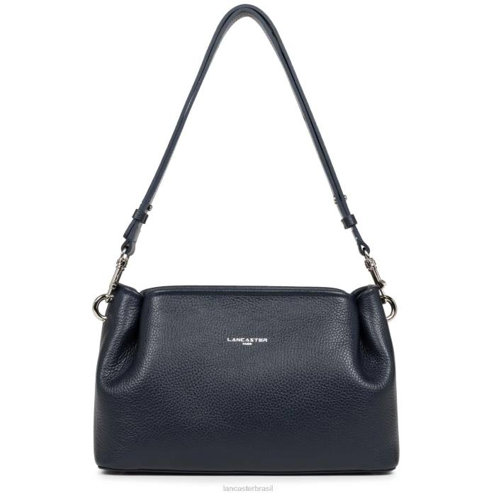 mulheres Lancaster Paris azul fonce-in-argent bolsa crossbody foulonne dupla RBF41517