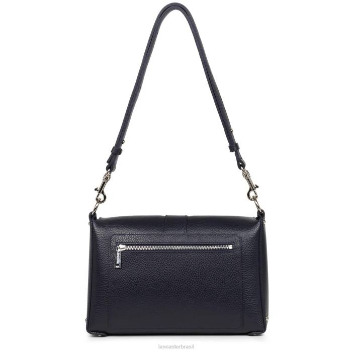 mulheres Lancaster Paris azul fonce-in-argent m bolsa crossbody foulonne dupla RBF41454