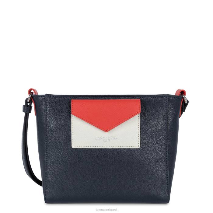 mulheres Lancaster Paris azul fonce-marfim-corail bolsa crossbody maia RBF41901