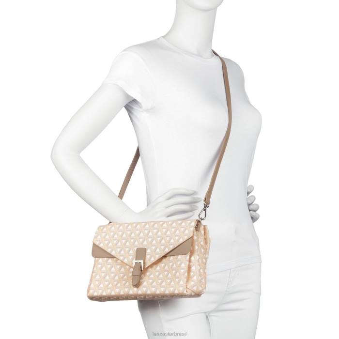 mulheres Lancaster Paris bege ícone de bolsa crossbody RBF42232