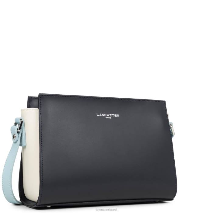 mulheres Lancaster Paris bleu fonce-ecru-bleu ciel bolsa crossbody lisa RBF4775