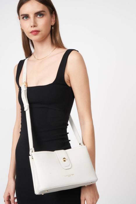 mulheres Lancaster Paris branco casse-in-nu bolsa crossbody foulonne dupla RBF41502