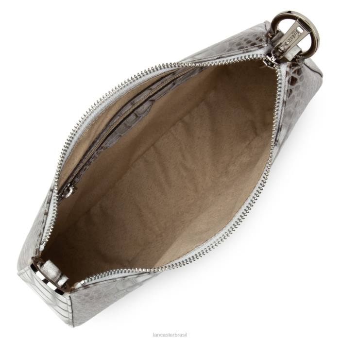 mulheres Lancaster Paris branco cendre bolsa crossbody croco serie hors RBF42022