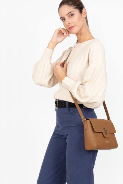 mulheres Lancaster Paris camelo bolsa crossbody city mae RBF42266
