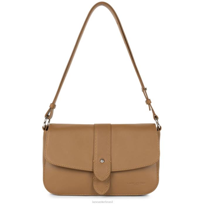 mulheres Lancaster Paris camelo bolsa crossbody com gravata macia RBF41565