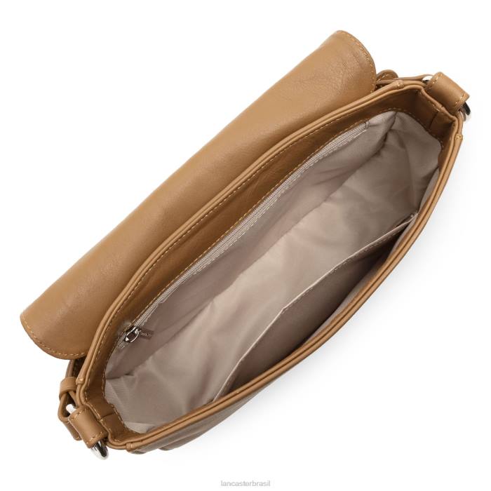 mulheres Lancaster Paris camelo bolsa crossbody com gravata macia RBF41565