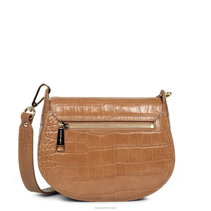 mulheres Lancaster Paris camelo bolsa crossbody exótica croco cn RBF42179
