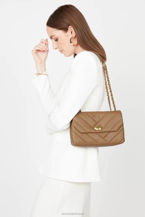 mulheres Lancaster Paris camelo bolsa crossbody m matelassê macio RBF41609