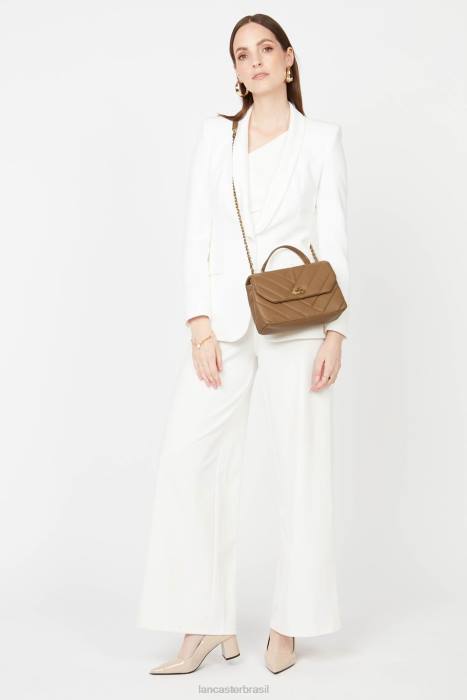 mulheres Lancaster Paris camelo bolsa crossbody m matelassê macio RBF41609