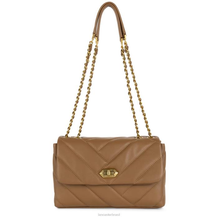 mulheres Lancaster Paris camelo bolsa crossbody m matelassê macio RBF42137