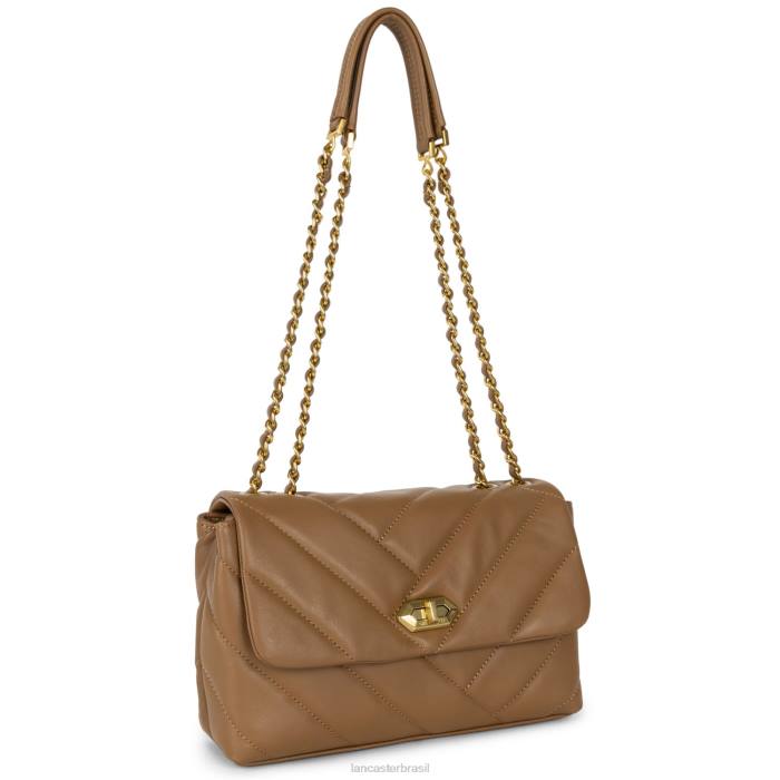 mulheres Lancaster Paris camelo bolsa crossbody m matelassê macio RBF42137