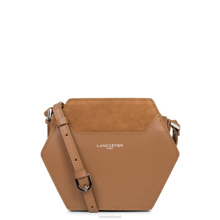 mulheres Lancaster Paris camelo bolsa crossbody pequena lisa ruche RBF42187