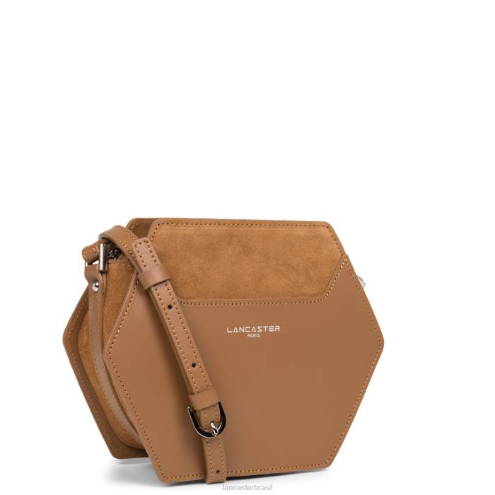 mulheres Lancaster Paris camelo bolsa crossbody pequena lisa ruche RBF42187