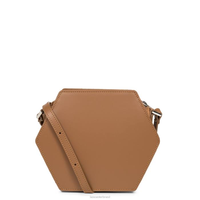 mulheres Lancaster Paris camelo bolsa crossbody pequena lisa ruche RBF42187