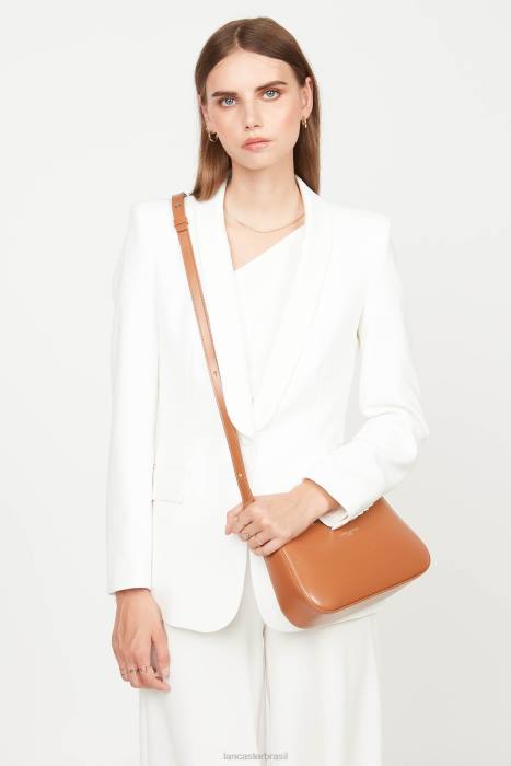 mulheres Lancaster Paris camelo bolsa crossbody suave ace RBF4397
