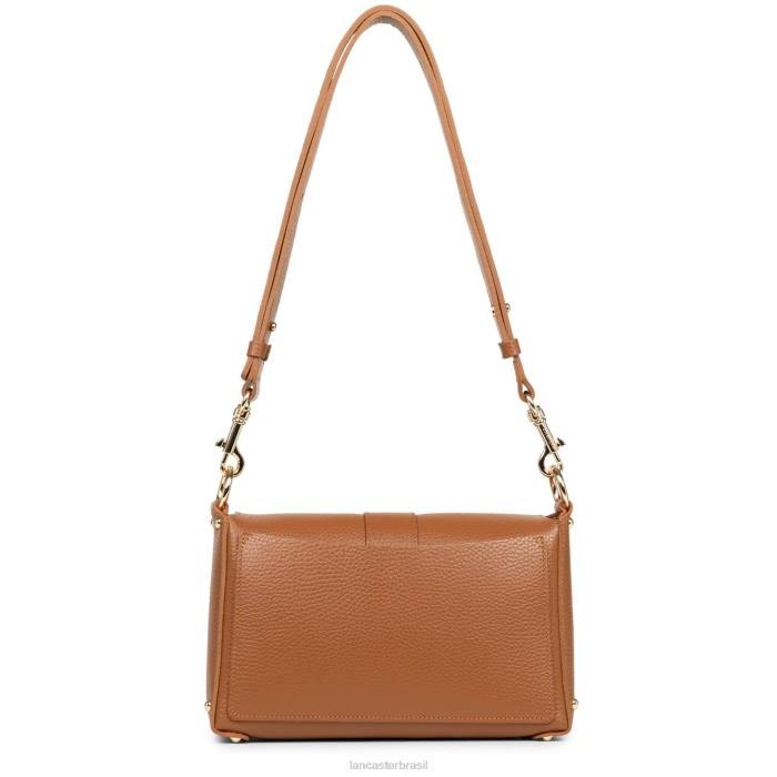 mulheres Lancaster Paris camelo em laranja bolsa crossbody pequena foulonne dupla RBF41444