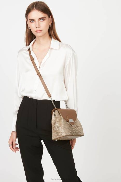 mulheres Lancaster Paris camelo iguana bolsa tiracolo pia RBF4548