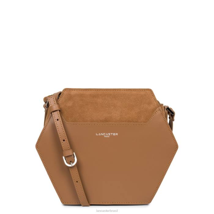 mulheres Lancaster Paris camelo m bolsa crossbody lisa ruche RBF42211