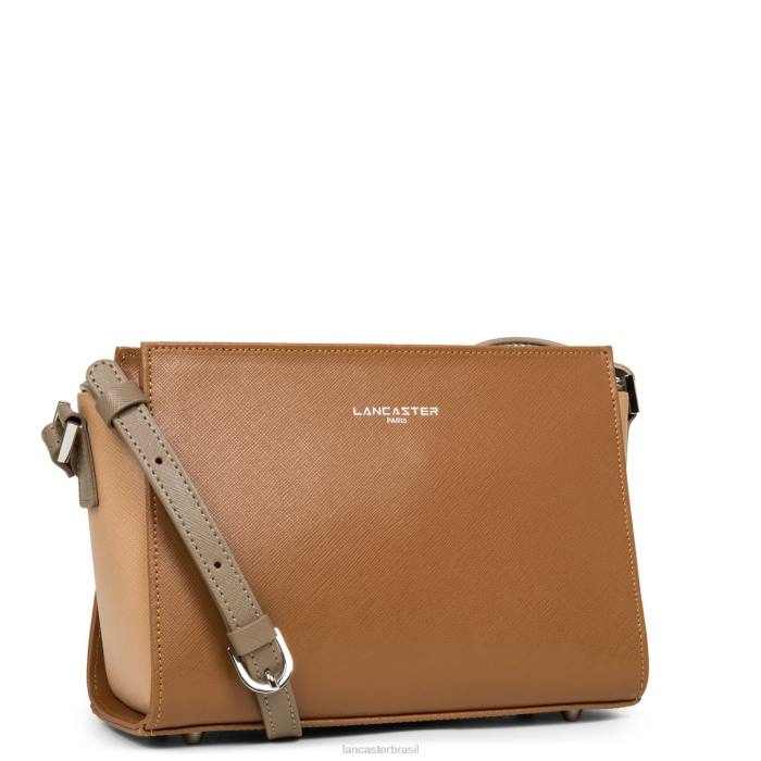 mulheres Lancaster Paris camelo-nu-vison bolsa crossbody saffiano intemporel RBF4811