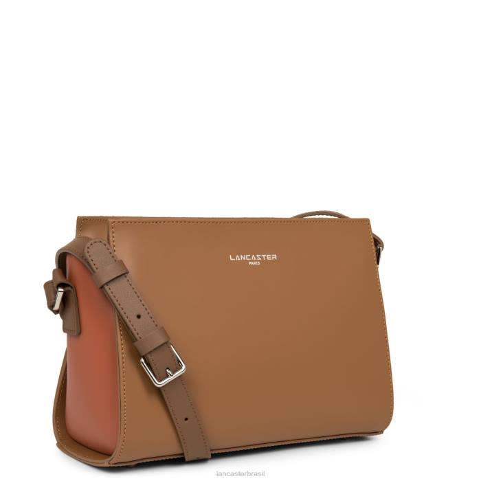mulheres Lancaster Paris camelo-potiron-vison bolsa crossbody lisa RBF4767