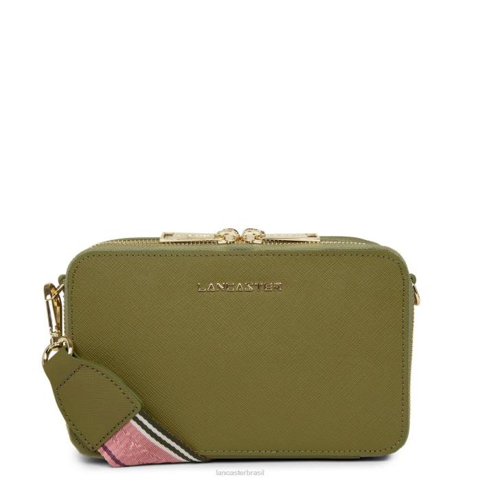 mulheres Lancaster Paris caqui bolsa crossbody assinatura saffiano RBF42078